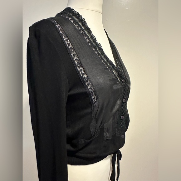 See by Chloe mixed media silk lace cardigan size xs - Picture 3 of 9